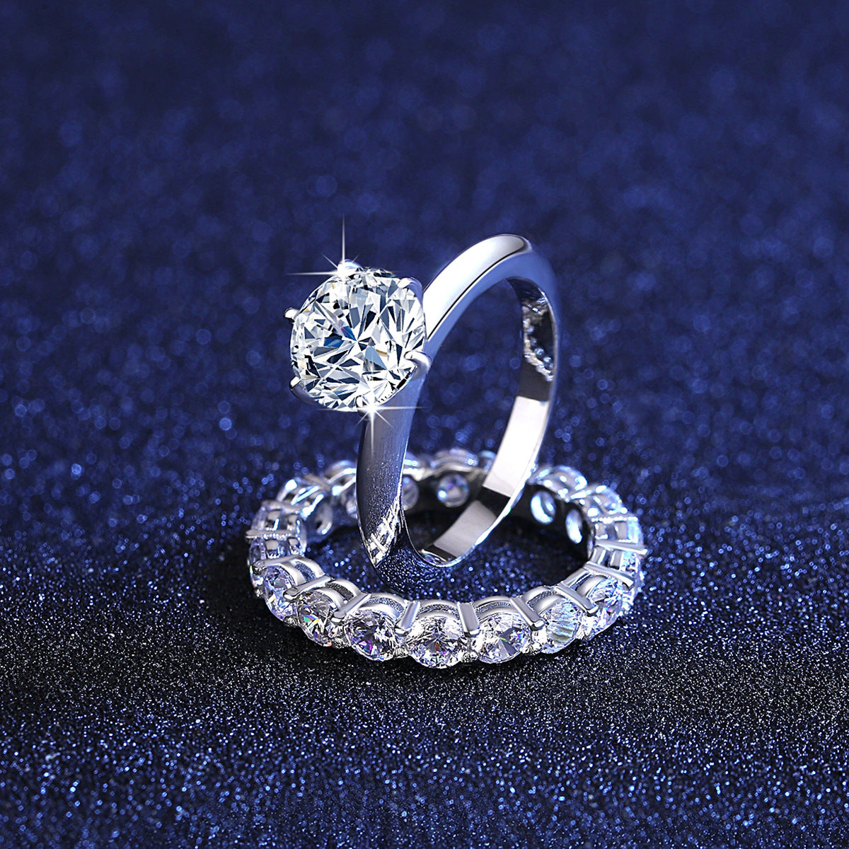 S925 Sterling Silver Moissanite Ring