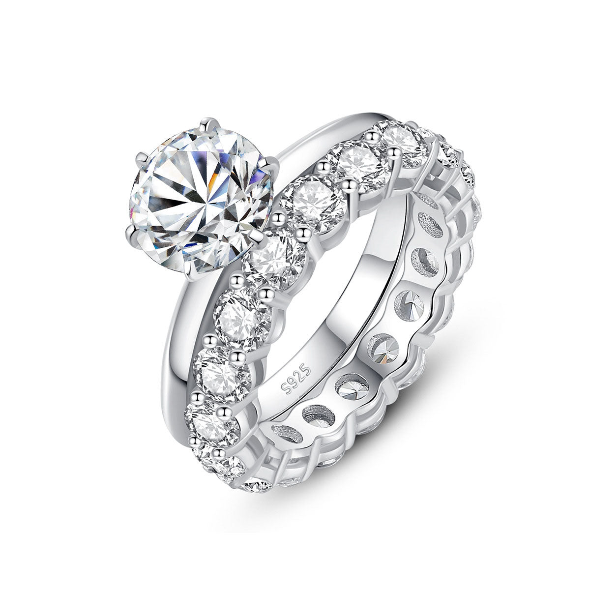 S925 Sterling Silver Moissanite Ring